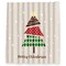 Christmas Tree Winter Shower Curtain Set for Bathroom Decorations, 12 Hooks Included (70 x 71 In)